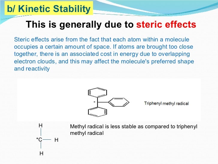 Steric effects in Free Radical Chemistry